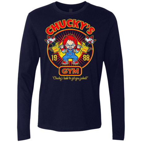 T-Shirts Midnight Navy / S Chucky's Gym Men's Premium Long Sleeve
