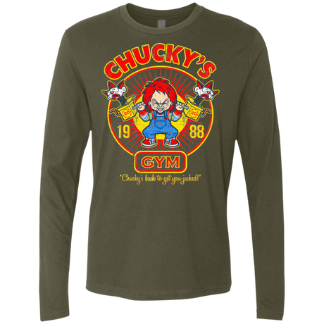 T-Shirts Military Green / S Chucky's Gym Men's Premium Long Sleeve