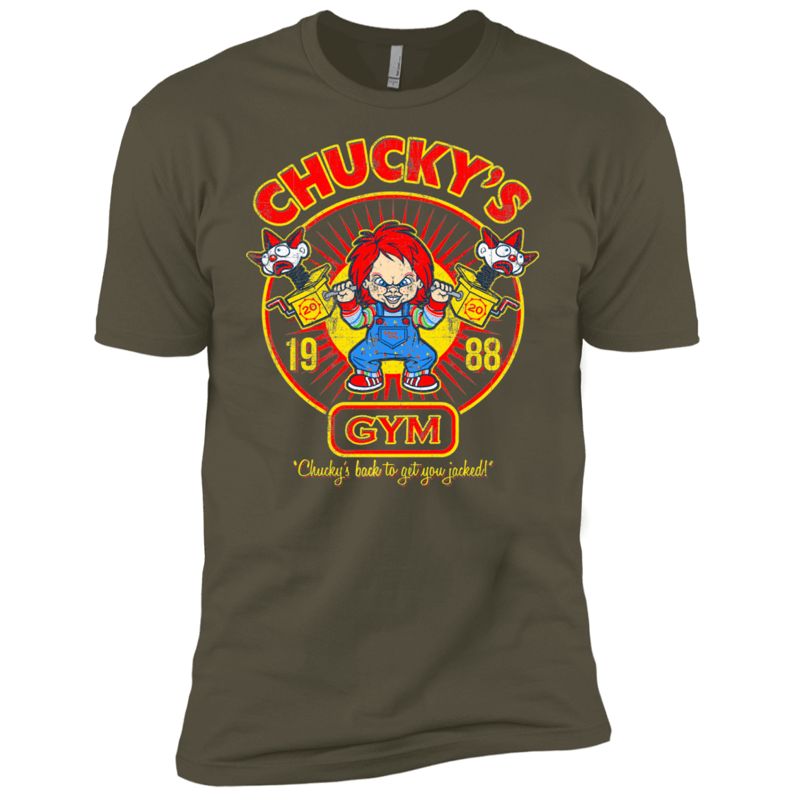 T-Shirts Military Green / X-Small Chucky's Gym Men's Premium T-Shirt