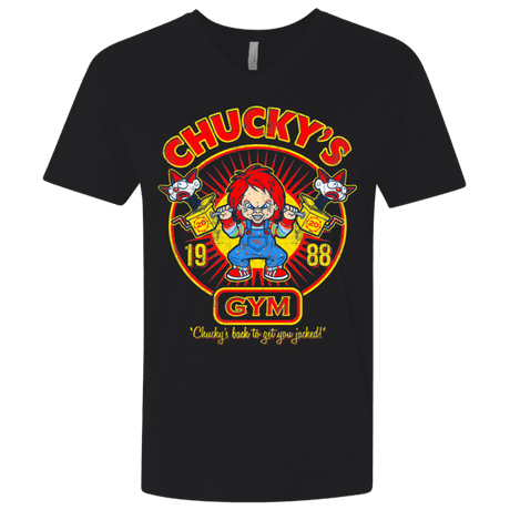 T-Shirts Black / X-Small Chucky's Gym Men's Premium V-Neck