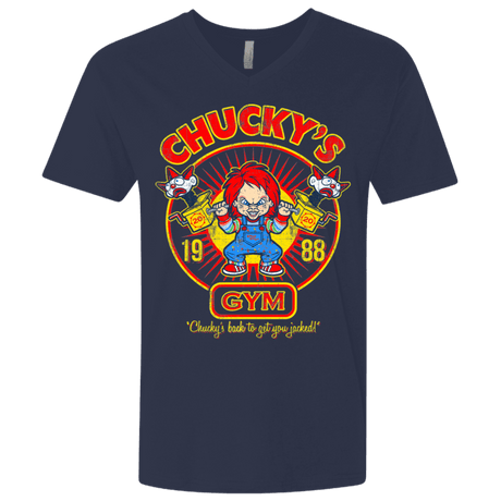 T-Shirts Midnight Navy / X-Small Chucky's Gym Men's Premium V-Neck