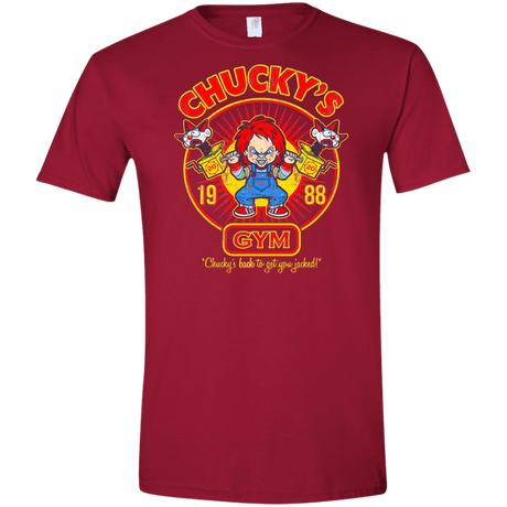 T-Shirts Cardinal Red / S Chucky's Gym Men's Semi-Fitted Softstyle