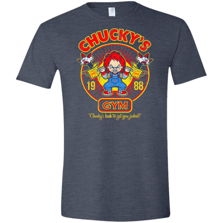 T-Shirts Heather Navy / S Chucky's Gym Men's Semi-Fitted Softstyle