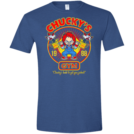 T-Shirts Heather Royal / X-Small Chucky's Gym Men's Semi-Fitted Softstyle