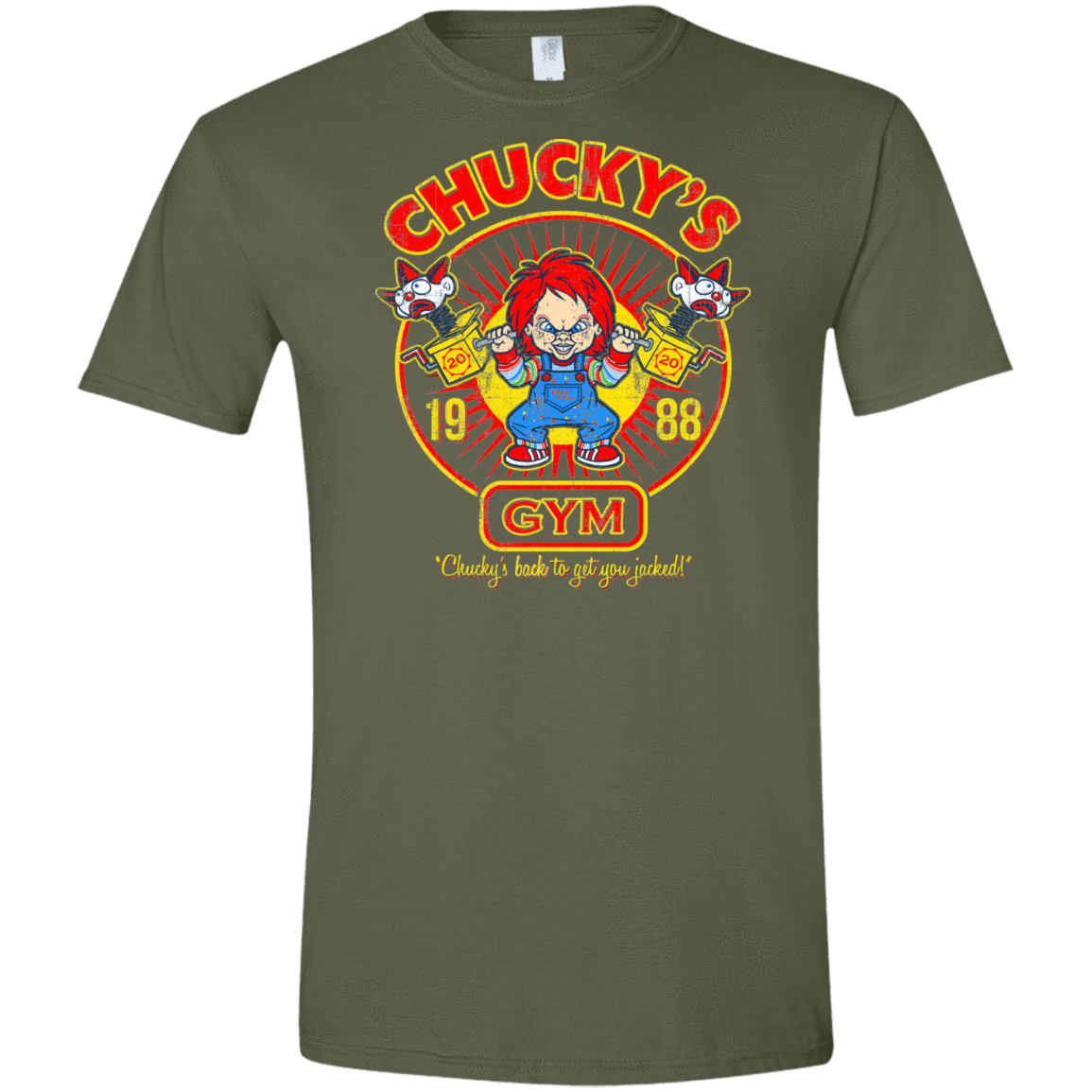 T-Shirts Military Green / S Chucky's Gym Men's Semi-Fitted Softstyle