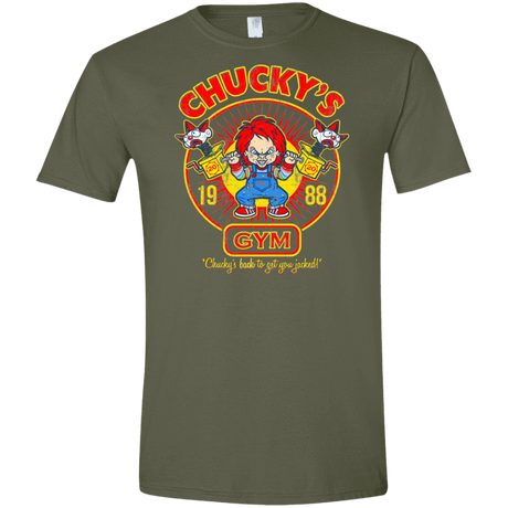 T-Shirts Military Green / S Chucky's Gym Men's Semi-Fitted Softstyle