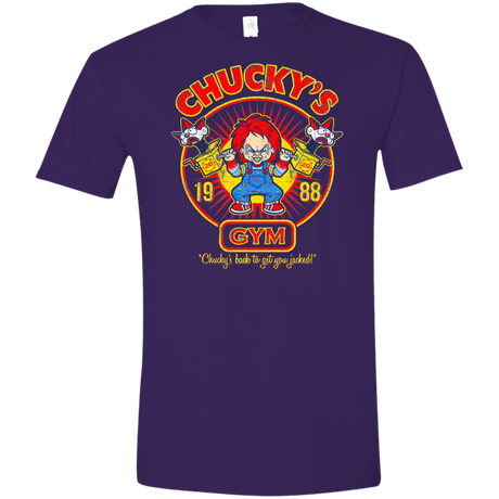 T-Shirts Purple / S Chucky's Gym Men's Semi-Fitted Softstyle