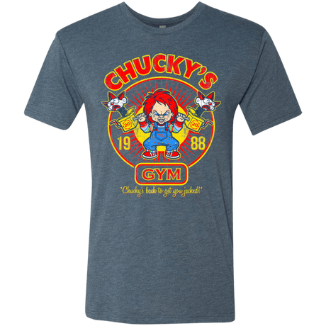 T-Shirts Indigo / S Chucky's Gym Men's Triblend T-Shirt