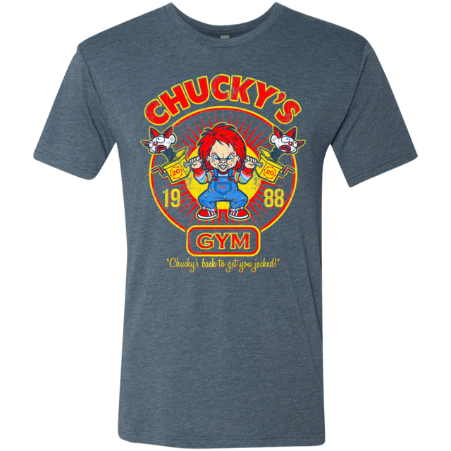 T-Shirts Indigo / S Chucky's Gym Men's Triblend T-Shirt