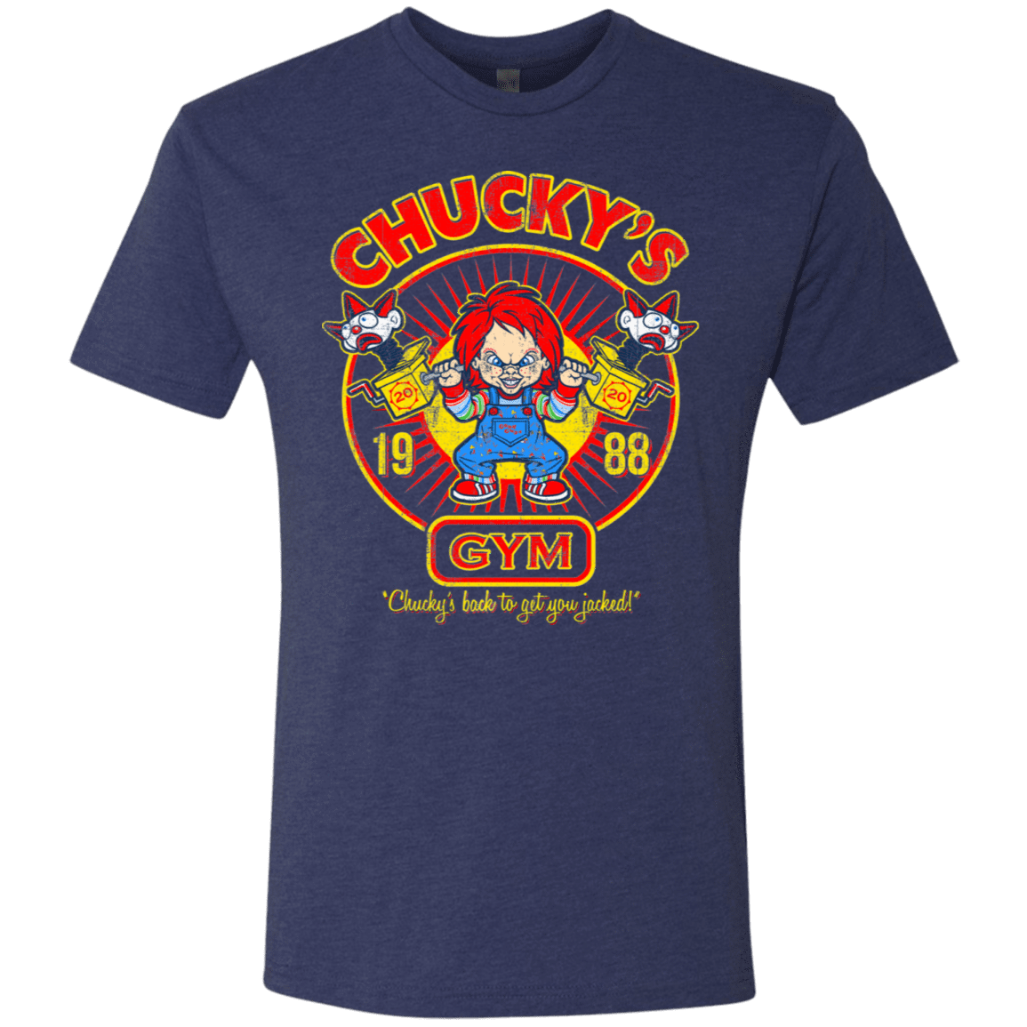T-Shirts Vintage Navy / S Chucky's Gym Men's Triblend T-Shirt