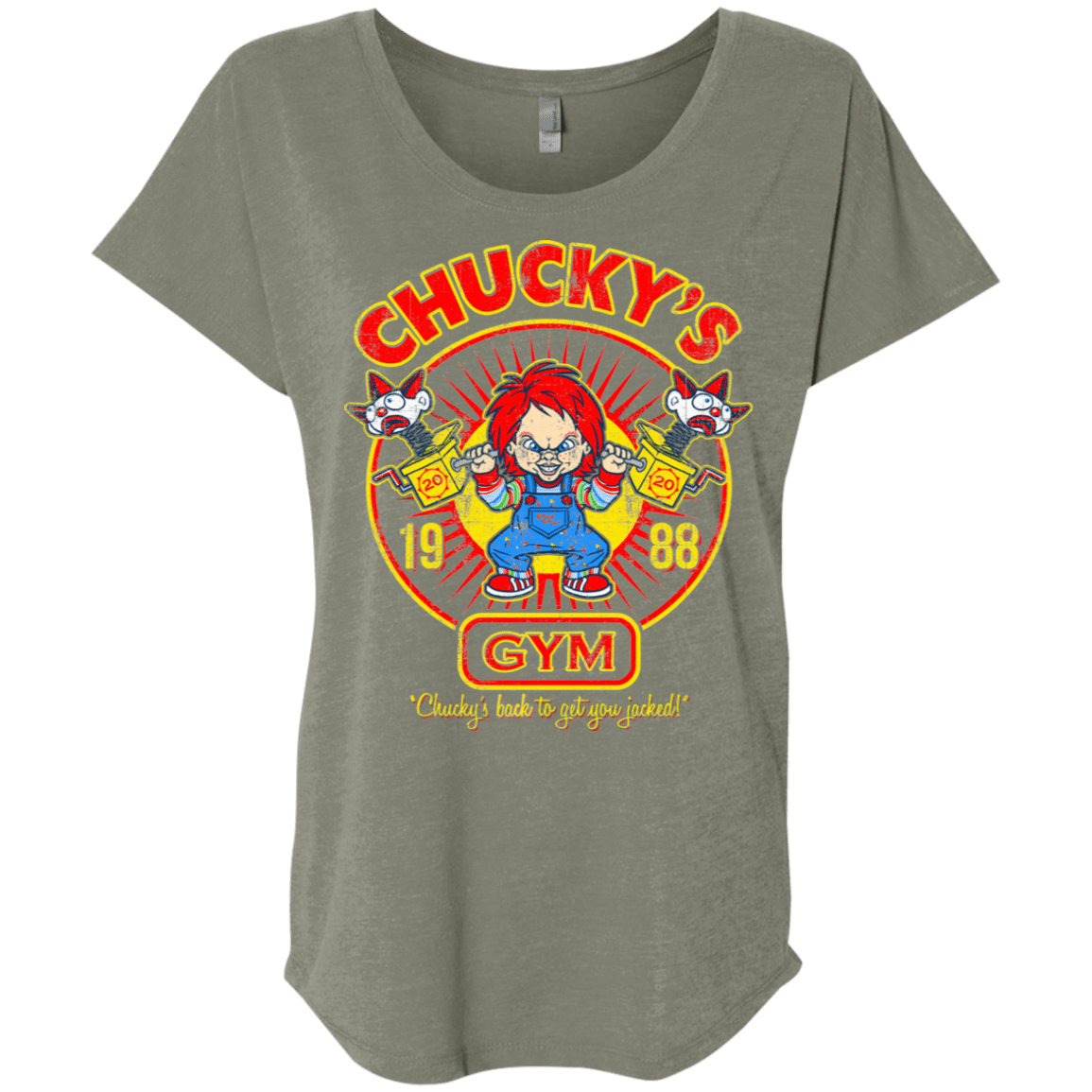 T-Shirts Venetian Grey / X-Small Chucky's Gym Triblend Dolman Sleeve