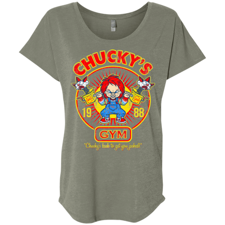 T-Shirts Venetian Grey / X-Small Chucky's Gym Triblend Dolman Sleeve