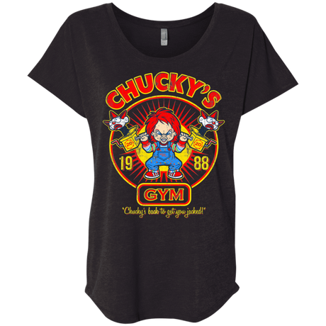 T-Shirts Vintage Black / X-Small Chucky's Gym Triblend Dolman Sleeve