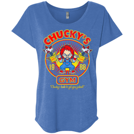 T-Shirts Vintage Royal / X-Small Chucky's Gym Triblend Dolman Sleeve