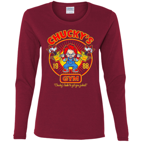 T-Shirts Cardinal / S Chucky's Gym Women's Long Sleeve T-Shirt