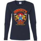 T-Shirts Navy / S Chucky's Gym Women's Long Sleeve T-Shirt
