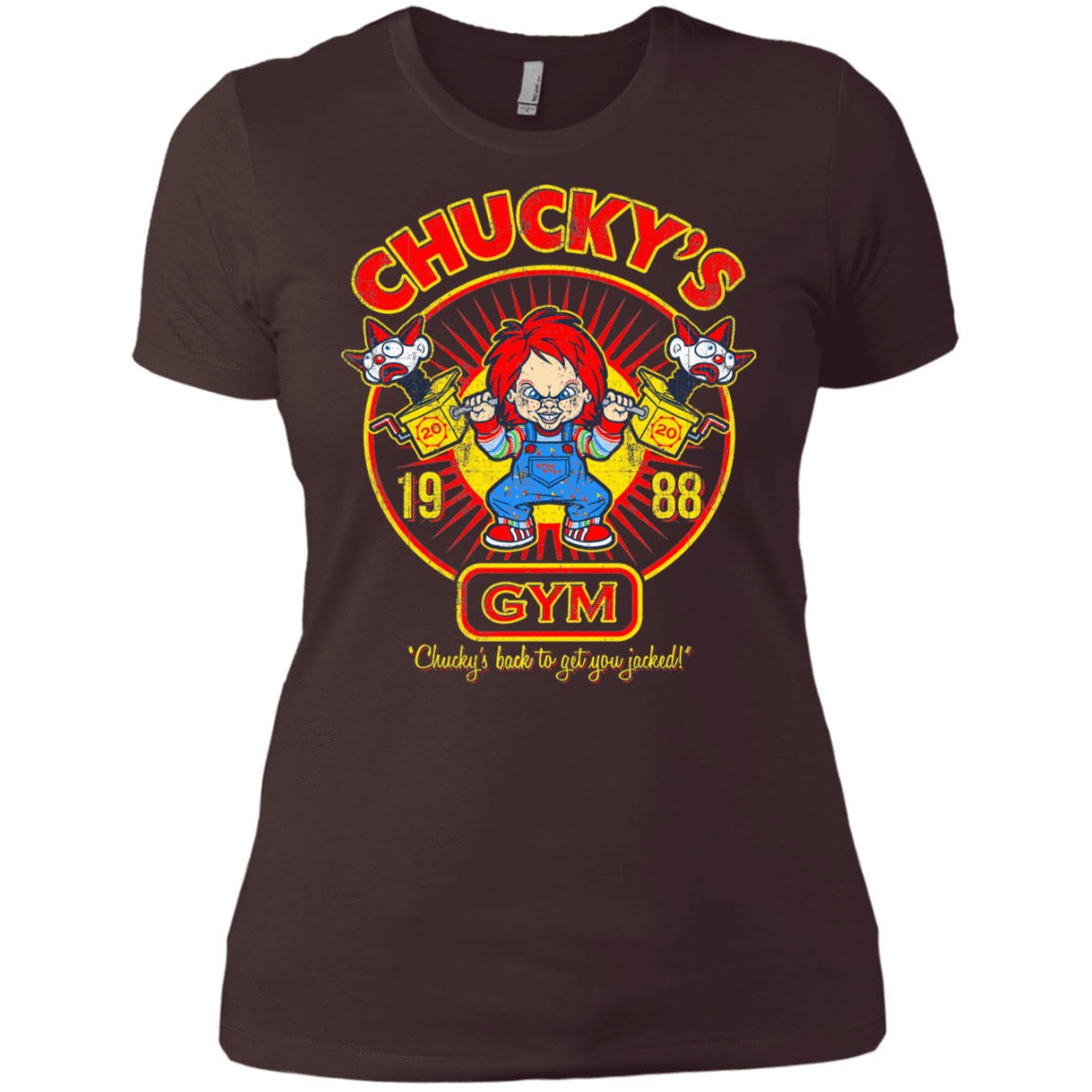 T-Shirts Dark Chocolate / X-Small Chucky's Gym Women's Premium T-Shirt
