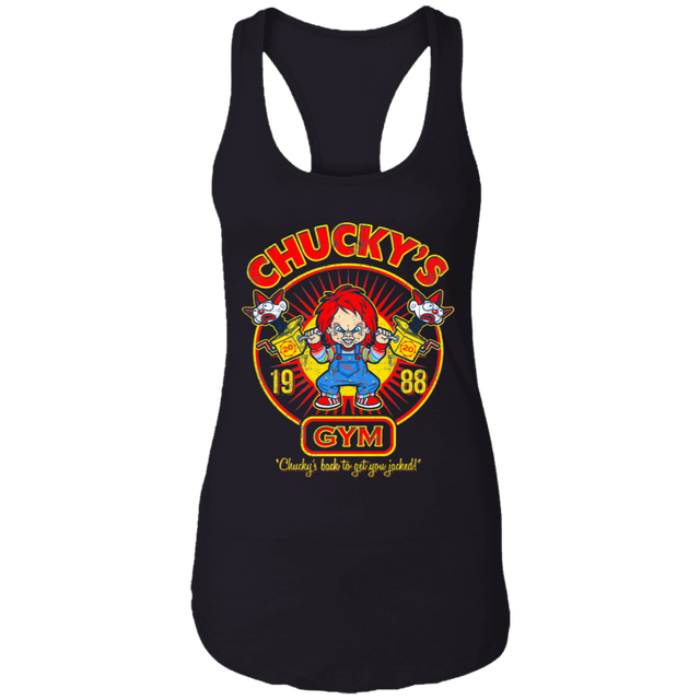 T-Shirts Black / X-Small Chucky's Gym Women's Racerback Tank