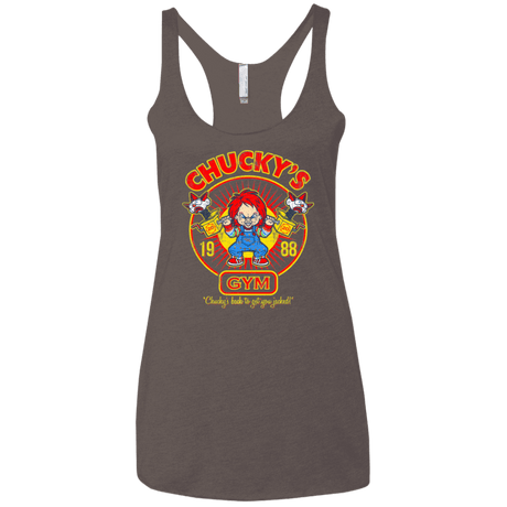 T-Shirts Macchiato / X-Small Chucky's Gym Women's Triblend Racerback Tank