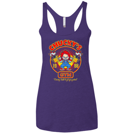 T-Shirts Purple Rush / X-Small Chucky's Gym Women's Triblend Racerback Tank