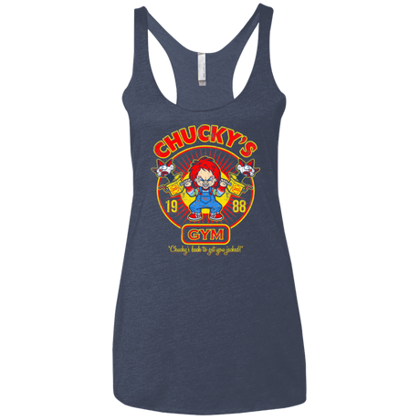 T-Shirts Vintage Navy / X-Small Chucky's Gym Women's Triblend Racerback Tank