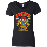 T-Shirts Black / S Chucky's Gym Women's V-Neck T-Shirt