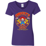 T-Shirts Purple / S Chucky's Gym Women's V-Neck T-Shirt