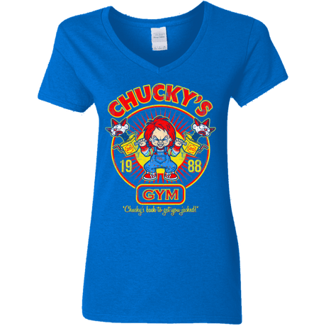 T-Shirts Royal / S Chucky's Gym Women's V-Neck T-Shirt