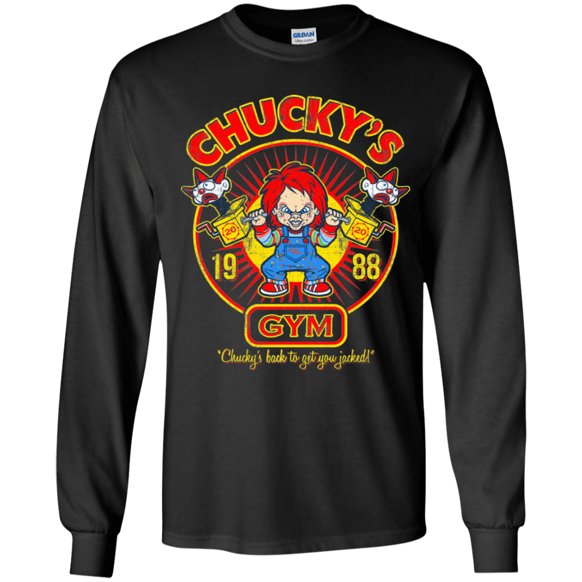 T-Shirts Black / YS Chucky's Gym Youth Long Sleeve T-Shirt