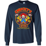 T-Shirts Navy / YS Chucky's Gym Youth Long Sleeve T-Shirt