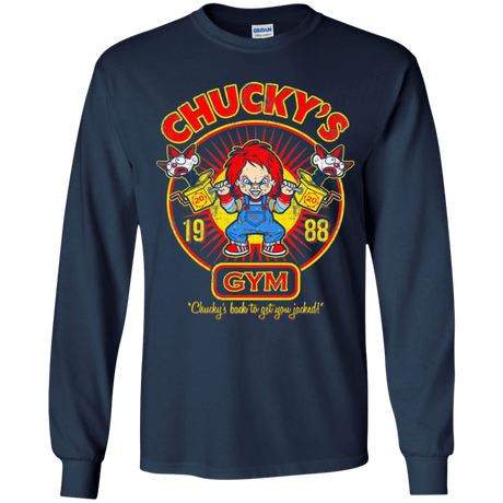T-Shirts Navy / YS Chucky's Gym Youth Long Sleeve T-Shirt