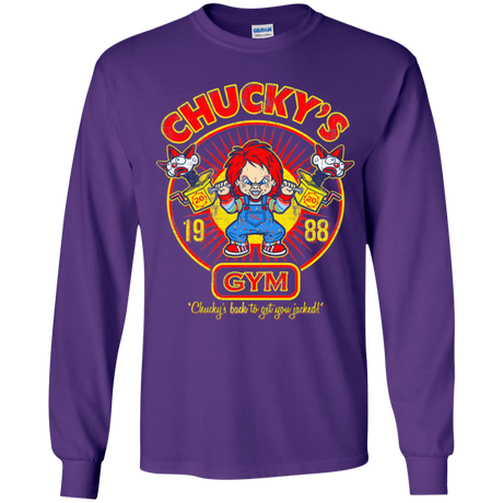 T-Shirts Purple / YS Chucky's Gym Youth Long Sleeve T-Shirt