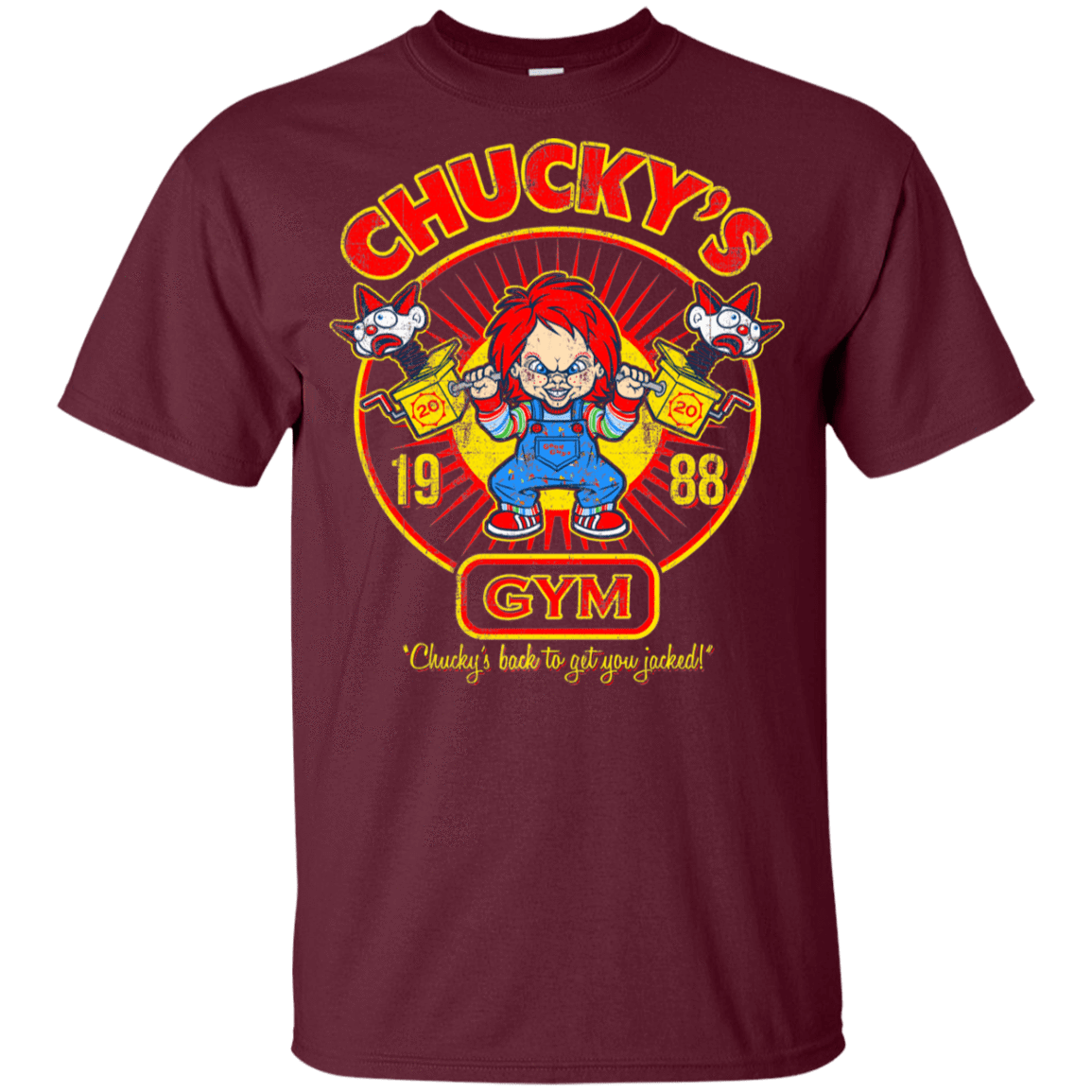 T-Shirts Maroon / YXS Chucky's Gym Youth T-Shirt