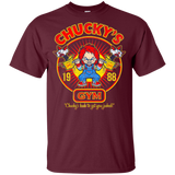 T-Shirts Maroon / YXS Chucky's Gym Youth T-Shirt