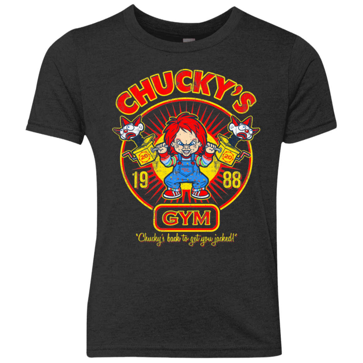 T-Shirts Vintage Black / YXS Chucky's Gym Youth Triblend T-Shirt
