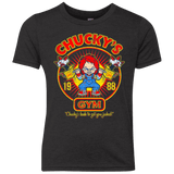 T-Shirts Vintage Black / YXS Chucky's Gym Youth Triblend T-Shirt