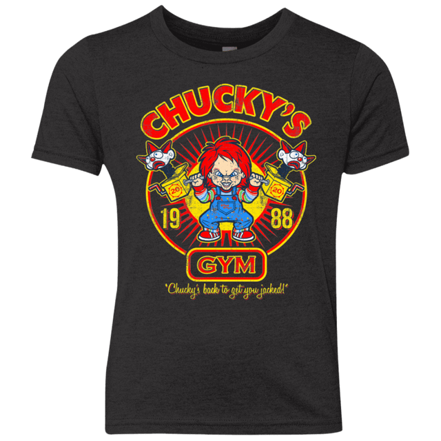 T-Shirts Vintage Black / YXS Chucky's Gym Youth Triblend T-Shirt