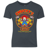 T-Shirts Vintage Navy / YXS Chucky's Gym Youth Triblend T-Shirt
