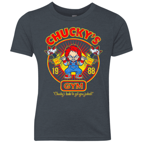 T-Shirts Vintage Navy / YXS Chucky's Gym Youth Triblend T-Shirt