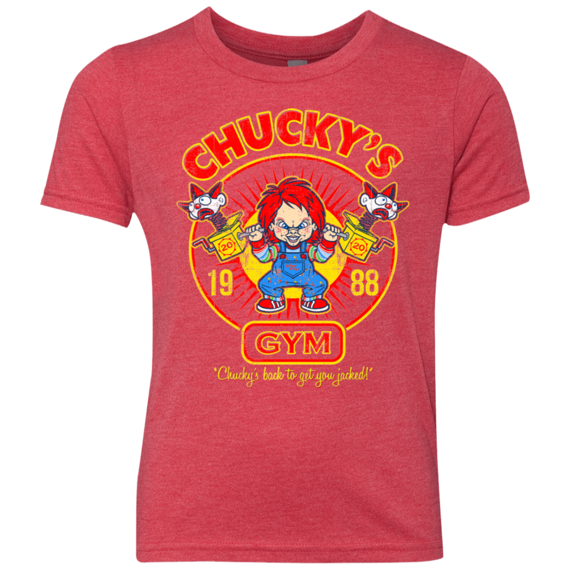 T-Shirts Vintage Red / YXS Chucky's Gym Youth Triblend T-Shirt