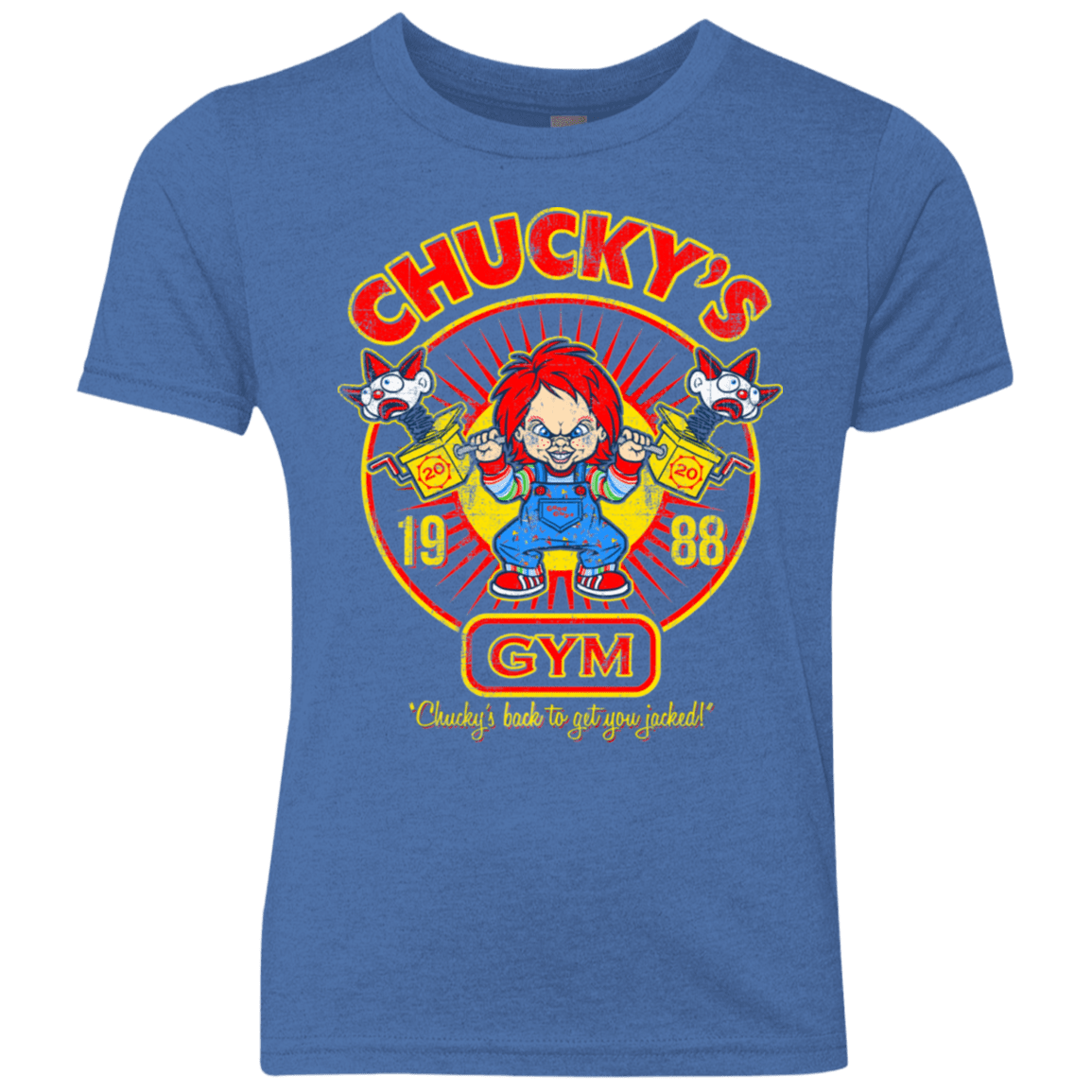 T-Shirts Vintage Royal / YXS Chucky's Gym Youth Triblend T-Shirt