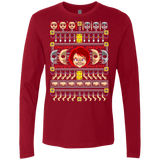T-Shirts Cardinal / Small Chucky ugly sweater Men's Premium Long Sleeve