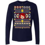 T-Shirts Midnight Navy / Small Chucky ugly sweater Men's Premium Long Sleeve