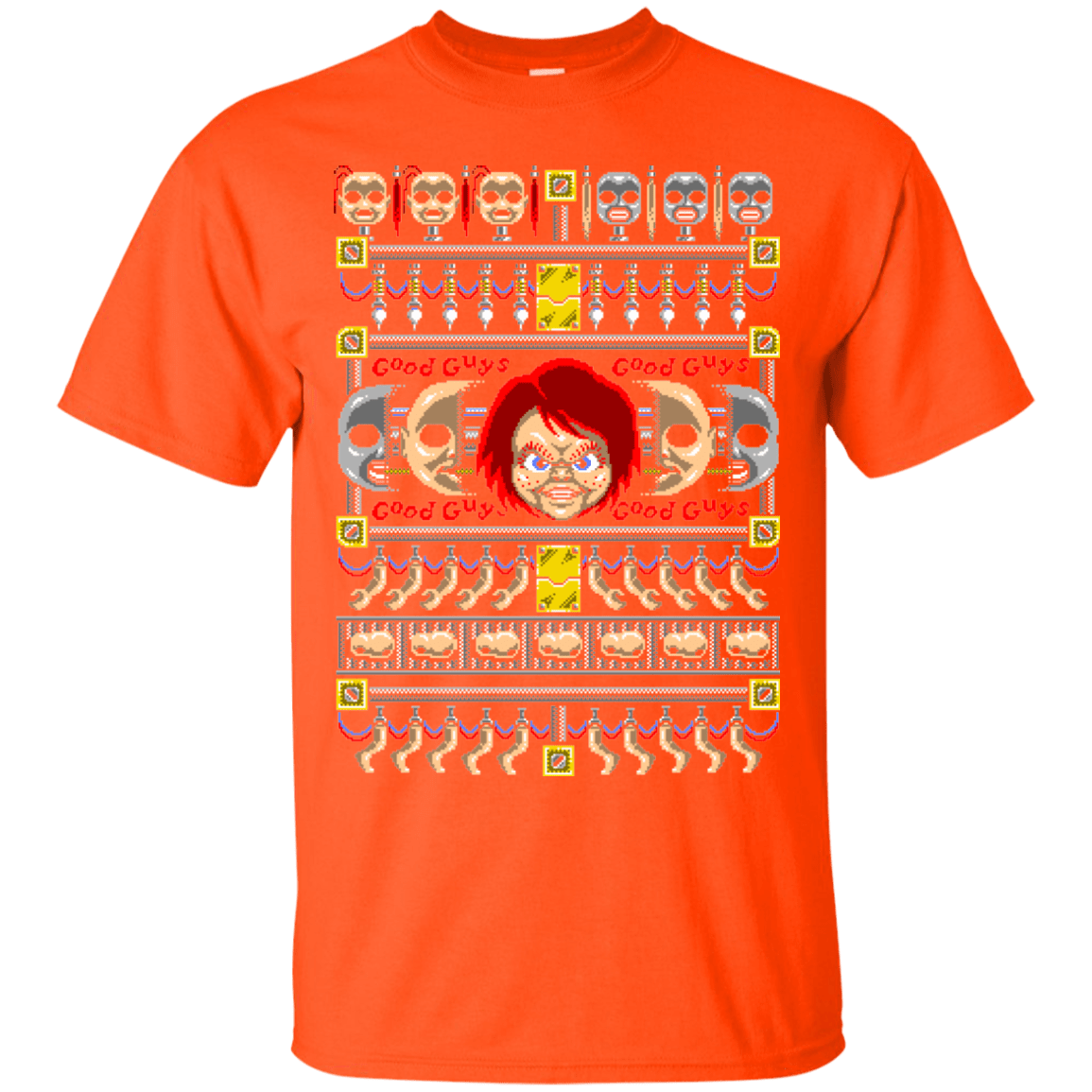 T-Shirts Orange / Small Chucky ugly sweater T-Shirt