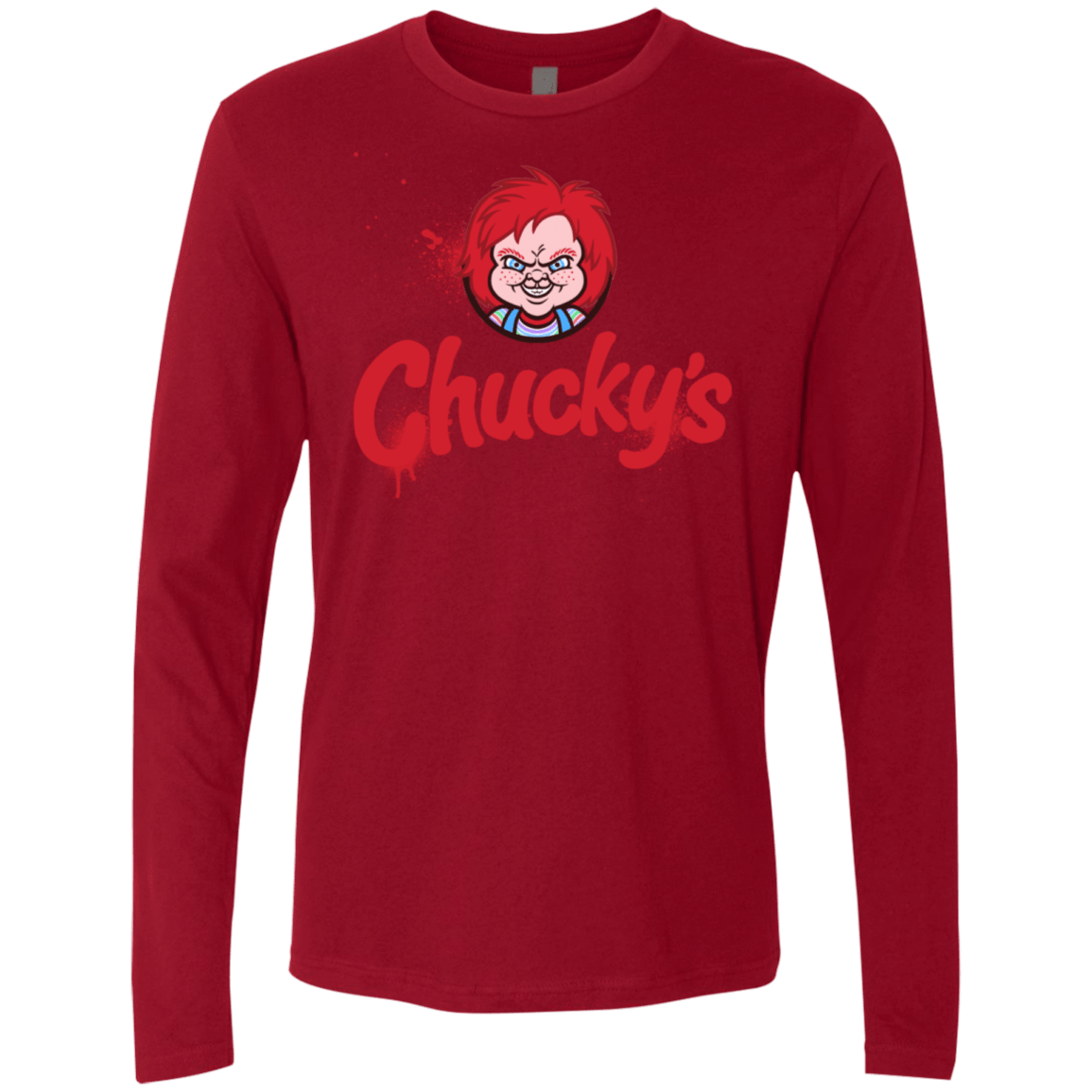 T-Shirts Cardinal / S Chuckys Logo Men's Premium Long Sleeve