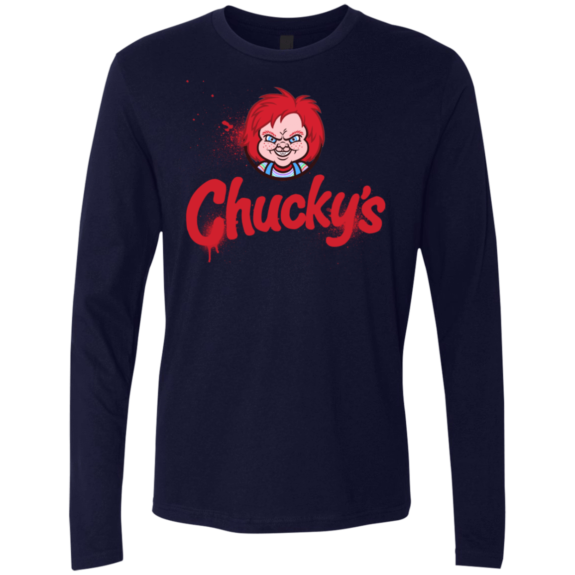 T-Shirts Midnight Navy / S Chuckys Logo Men's Premium Long Sleeve