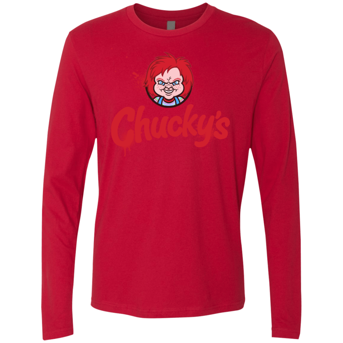 T-Shirts Red / S Chuckys Logo Men's Premium Long Sleeve