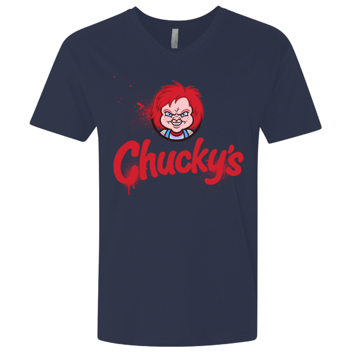 T-Shirts Midnight Navy / X-Small Chuckys Logo Men's Premium V-Neck