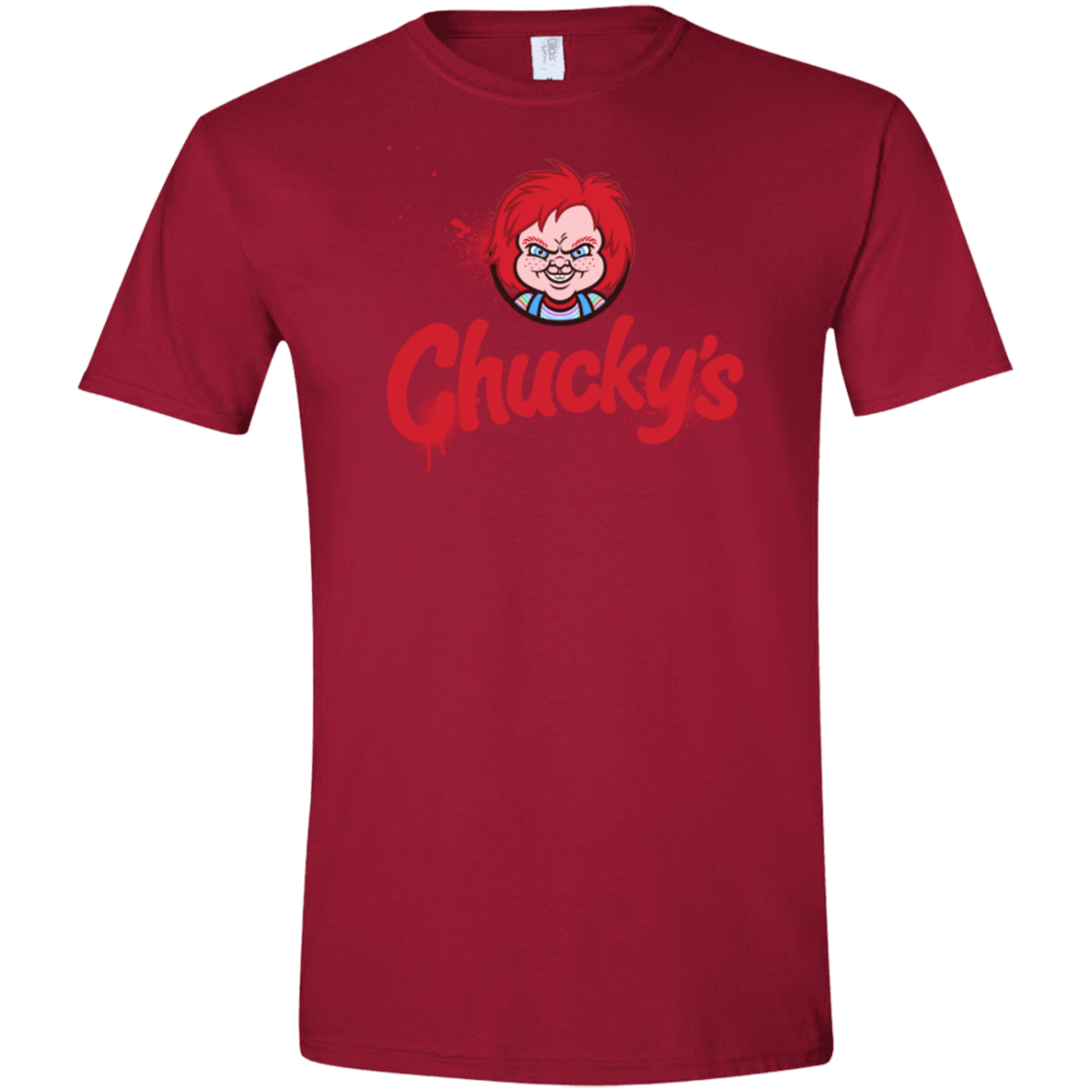 T-Shirts Cardinal Red / S Chuckys Logo Men's Semi-Fitted Softstyle
