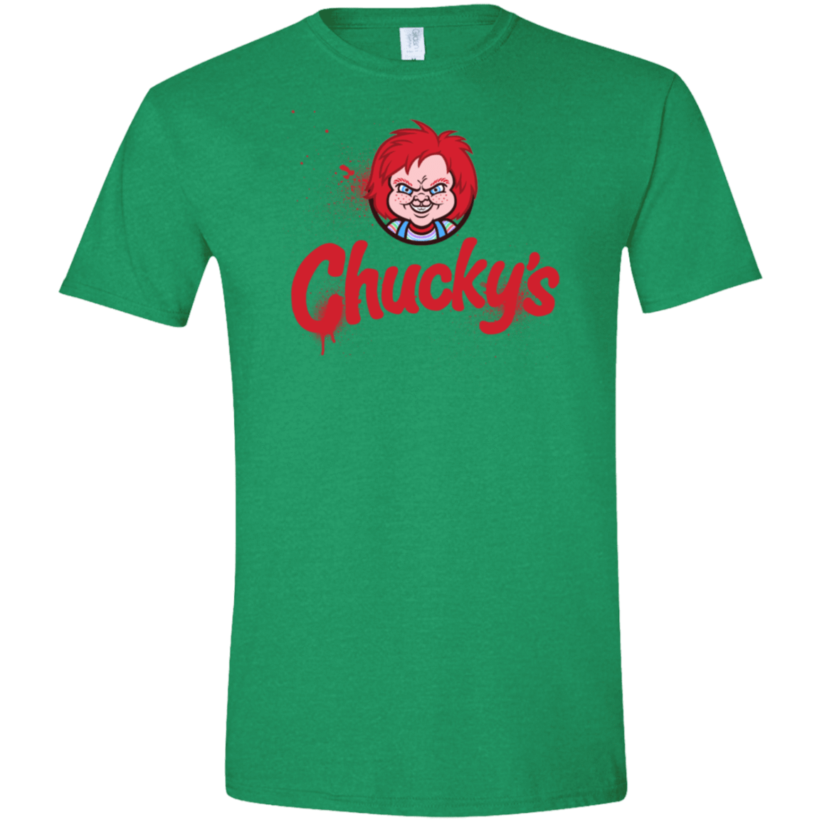 T-Shirts Heather Irish Green / S Chuckys Logo Men's Semi-Fitted Softstyle